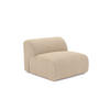 SESSEL Gerippter Samt Beige 75cm - Beige, Textil (75/67/97cm) - Sia Home