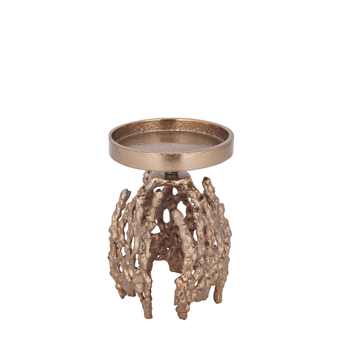 KERZENHALTER Barrie Braun 11/11/17cm - Braun, Metall (11/17/11cm) - PTMD Collection