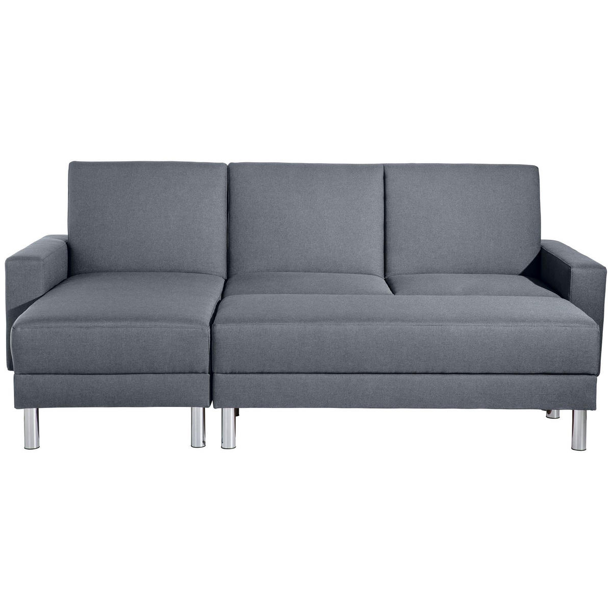 FUNKTIONSSOFA mit Hocker Katryna Flachgewebe denim - Flieder, Kunststoff (144/92/230cm) - 58aufmkessel