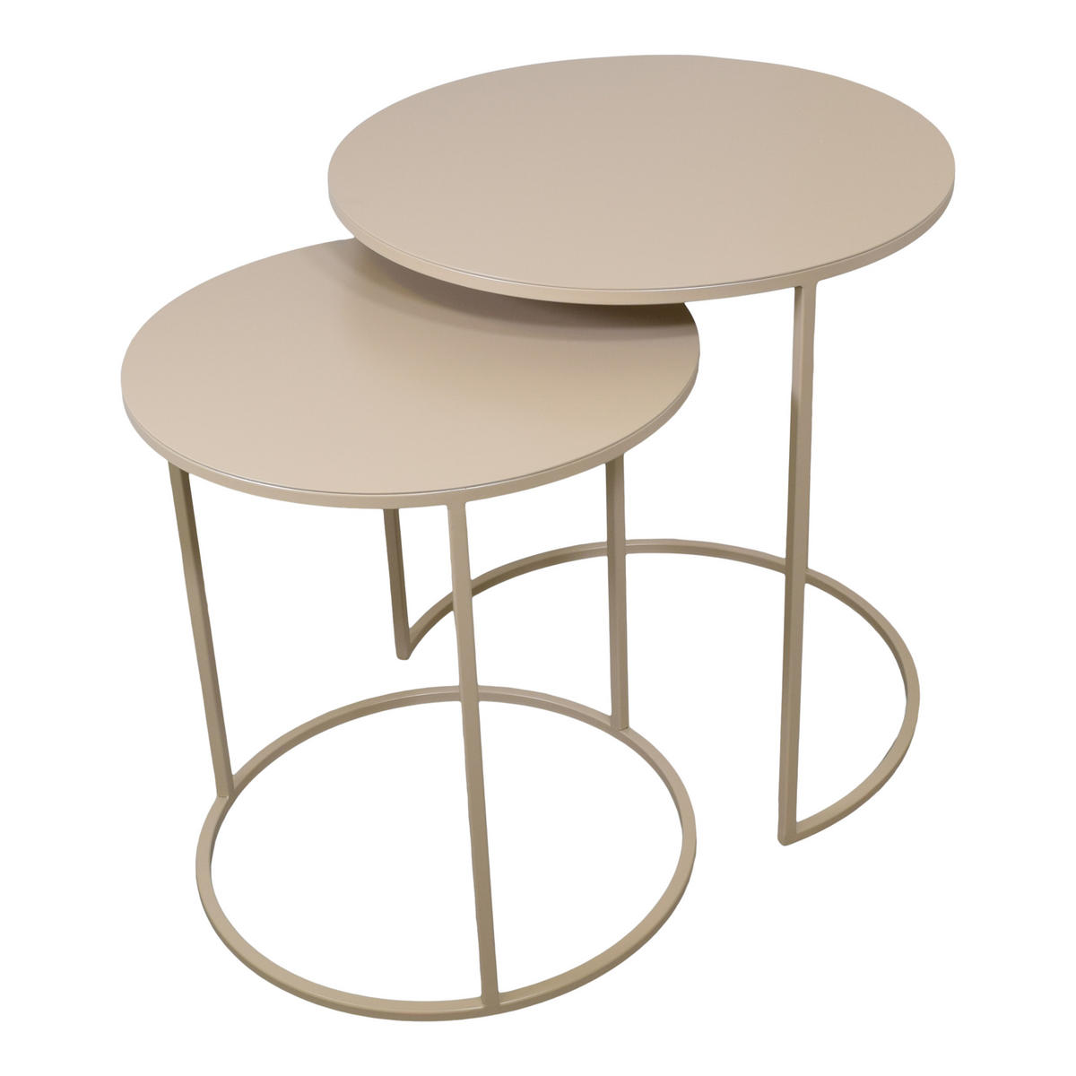 BEISTELLTISCH Elvy Beige - Beige, Metall (49/49/52cm) - LOFT42