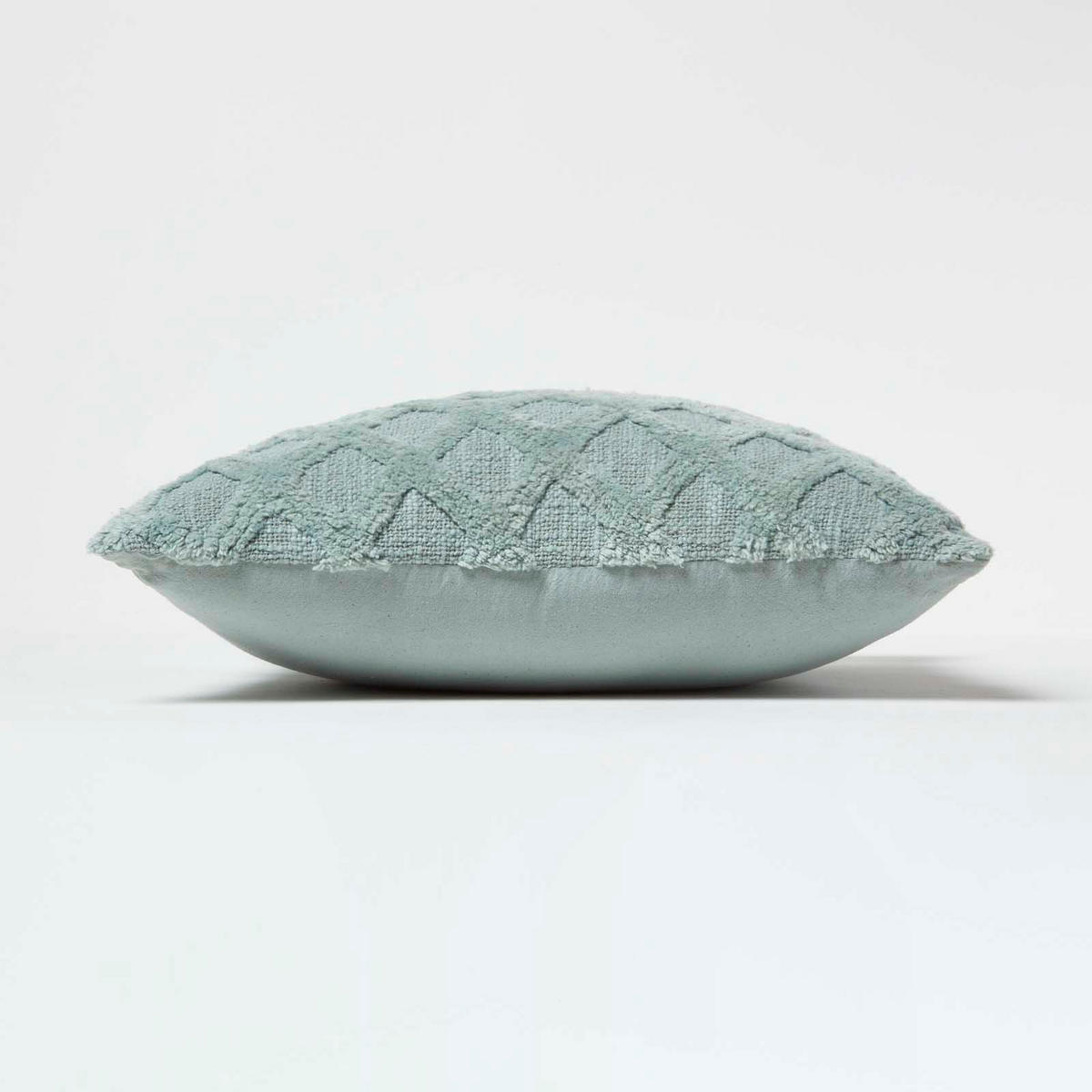 DEKOKISSEN Tufted 45/45 cm grün mit Rautenmuster - Salbeigrün, Textil (45/45cm) - Homescapes