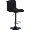 BARHOCKER MADRID Schwarz Stoff Schwarz - Schwarz, Textil/Metall (46/94/47cm) - DELUKE