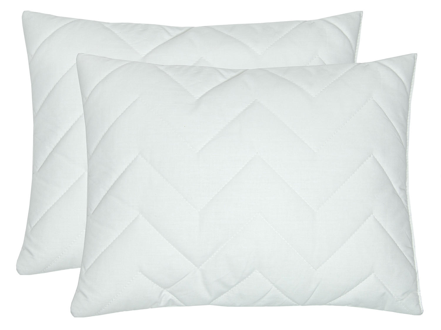 KOPFKISSEN, 2er-Set, 35x45 cm, 50% Polyester, 50% Baumwolle, Weiß - Weiß, Textil (35/45cm) - Zollner