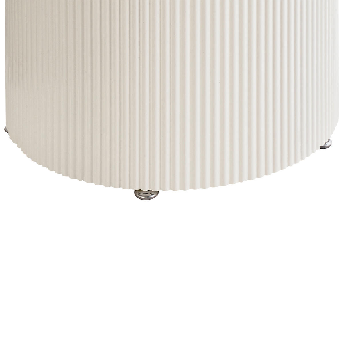 COUCHTISCH Beige Leona - Beige/Weiß, Stein (70/70/43cm) - Beliani