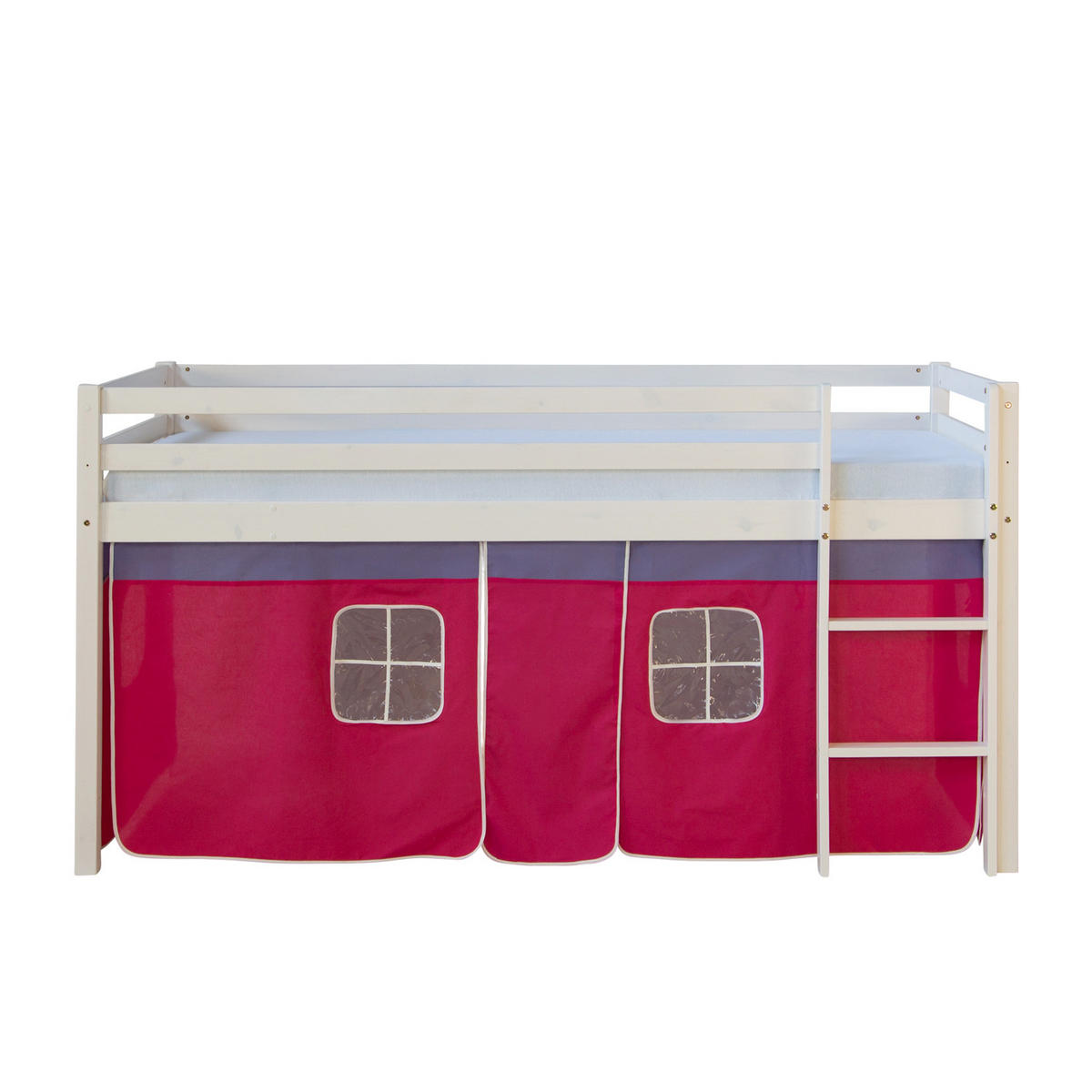 HOCHBETT Leiter 90/200 cm Pink - Pink/Weiß, Holz - Homestyle4u