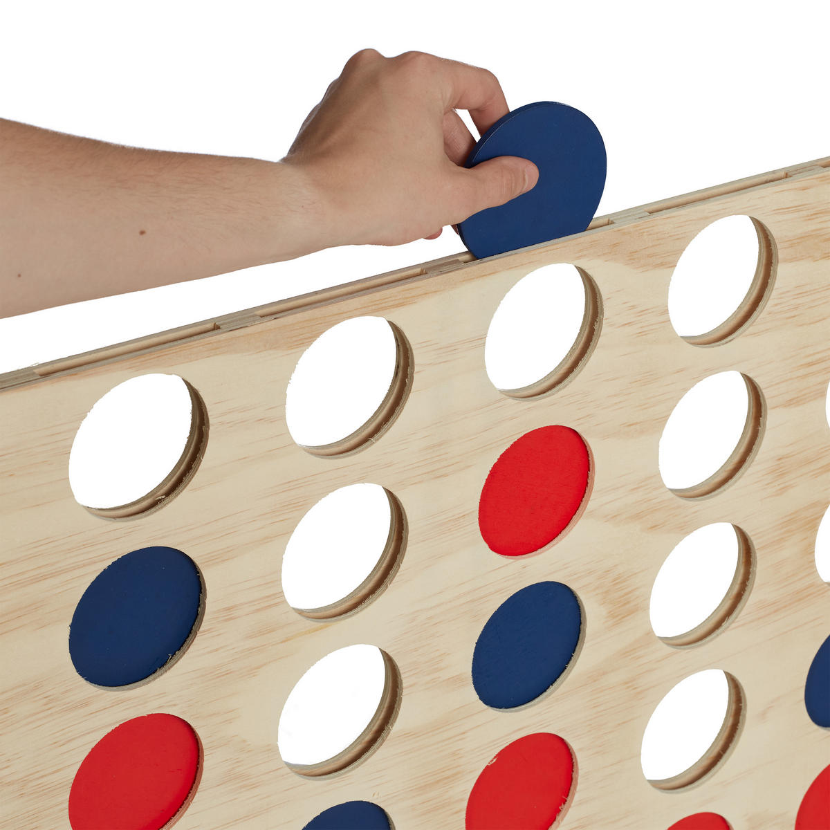 VIER Gewinnt - Multicolor, Holz (82.5/72/26cm) - Relaxdays