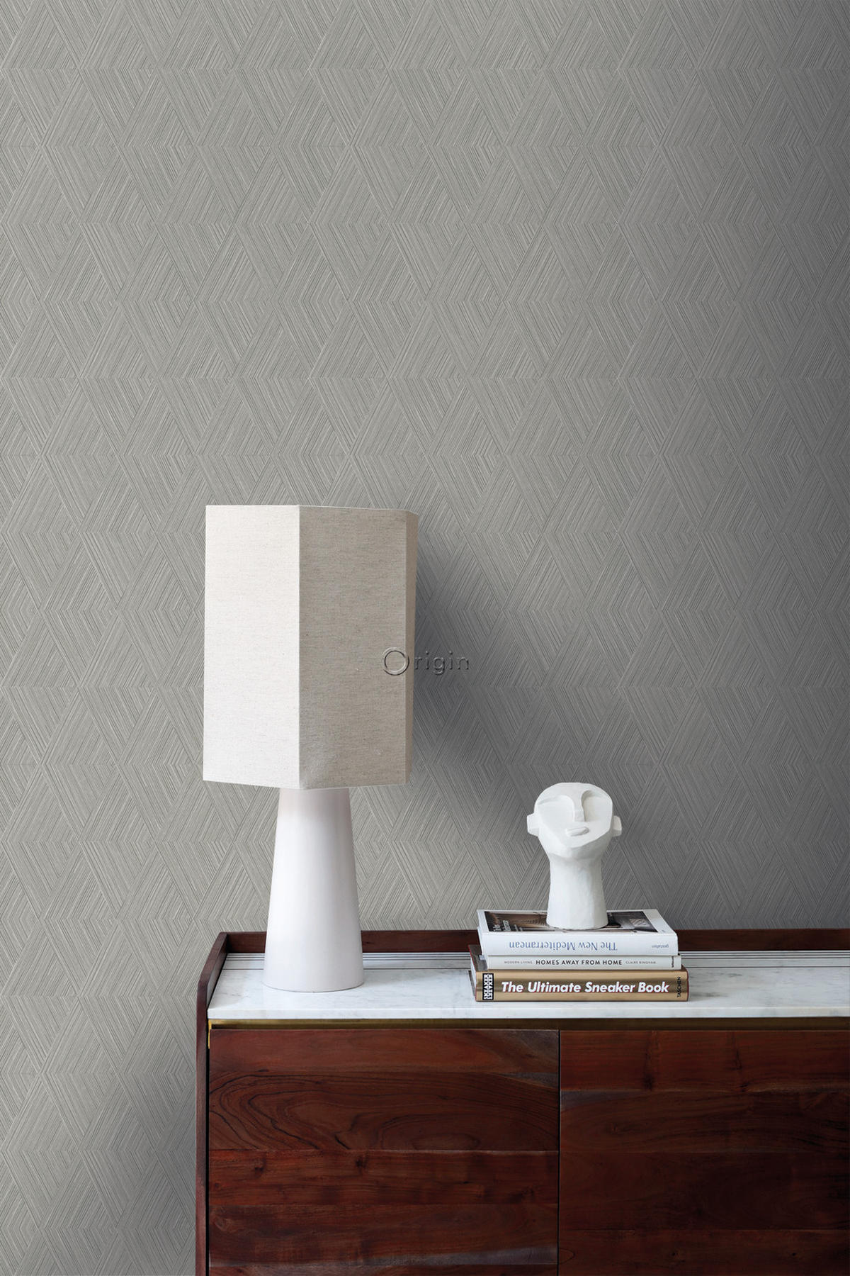 TAPETE 3D-Muster 50 x 900 cm - Grau, Papier (50/900cm) - Origin Wallcoverings