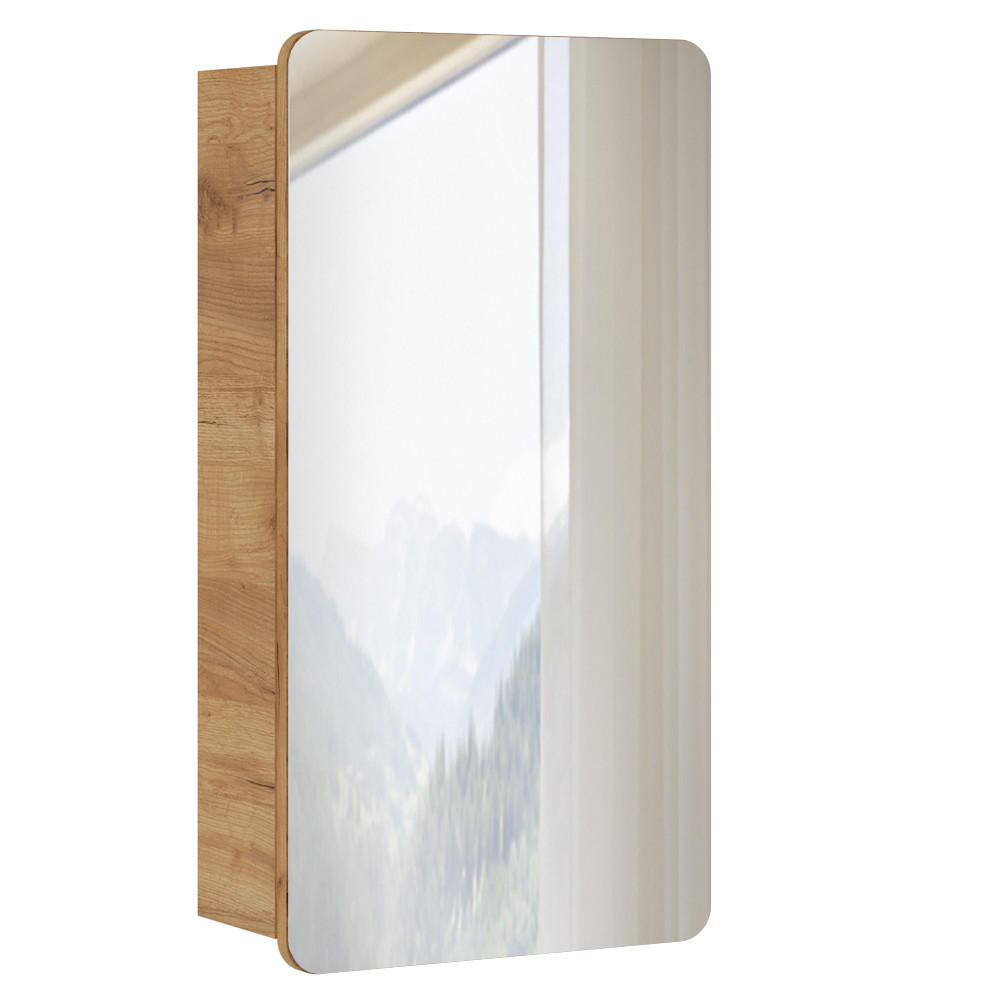 SPIEGELSCHRANK Luton-56 - Braun, Holzwerkstoff (40/75/16cm) - Lomado