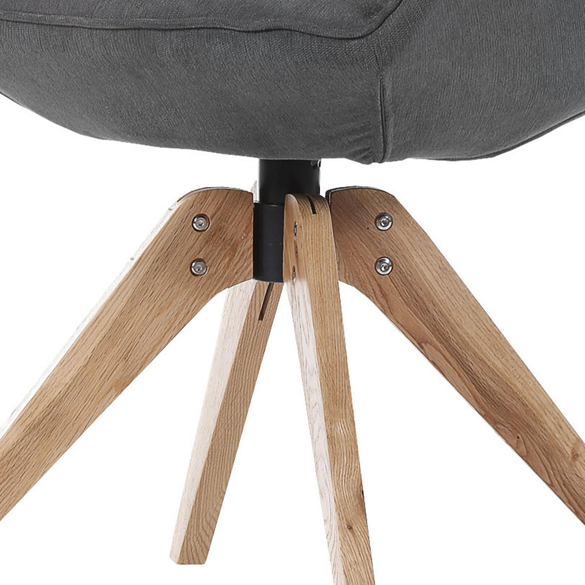 ARMLEHNENSTUHL - Drehbar - Dunkelgrau, Holz/Textil (60/83/65cm) - home24
