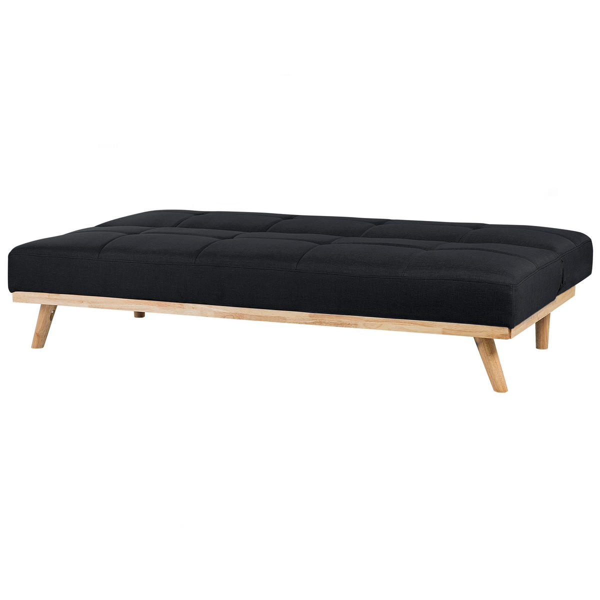 3-SITZER-SCHLAFSOFA Polyester Schwarz Froya - Schwarz, Textil (183/80/80cm) - Beliani
