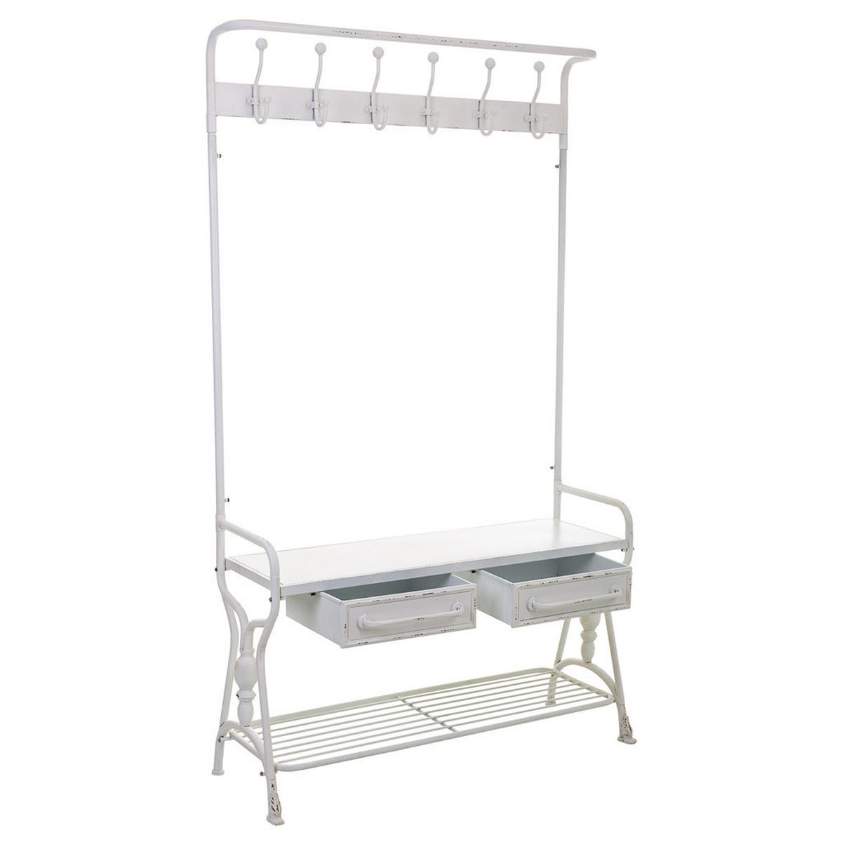 GARDEROBE aus Metall 104x39x183 Cm - Weiß, Metall (104/183/39cm) - Wanderlust