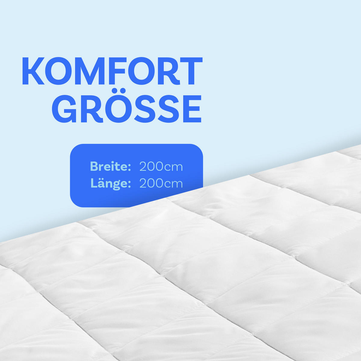BETTDECKE leichte Sommerbettdecke - Weiß - 200 x 200 cm - ohne Bezug nutzbar - Weiß, Textil (200/200cm) - Bestlivings