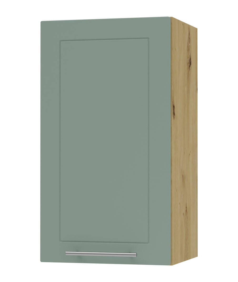 KÜCHENHÄNGESCHRANK Kvantum W2/40 Mint Matt / Eiche Artisan Matt 40 / 32,5 / 72cm - Eiche Artisan/Mintgrün, Holz/Holzwerkstoff (40/72/32.5cm) - Feldmann-Wohnen