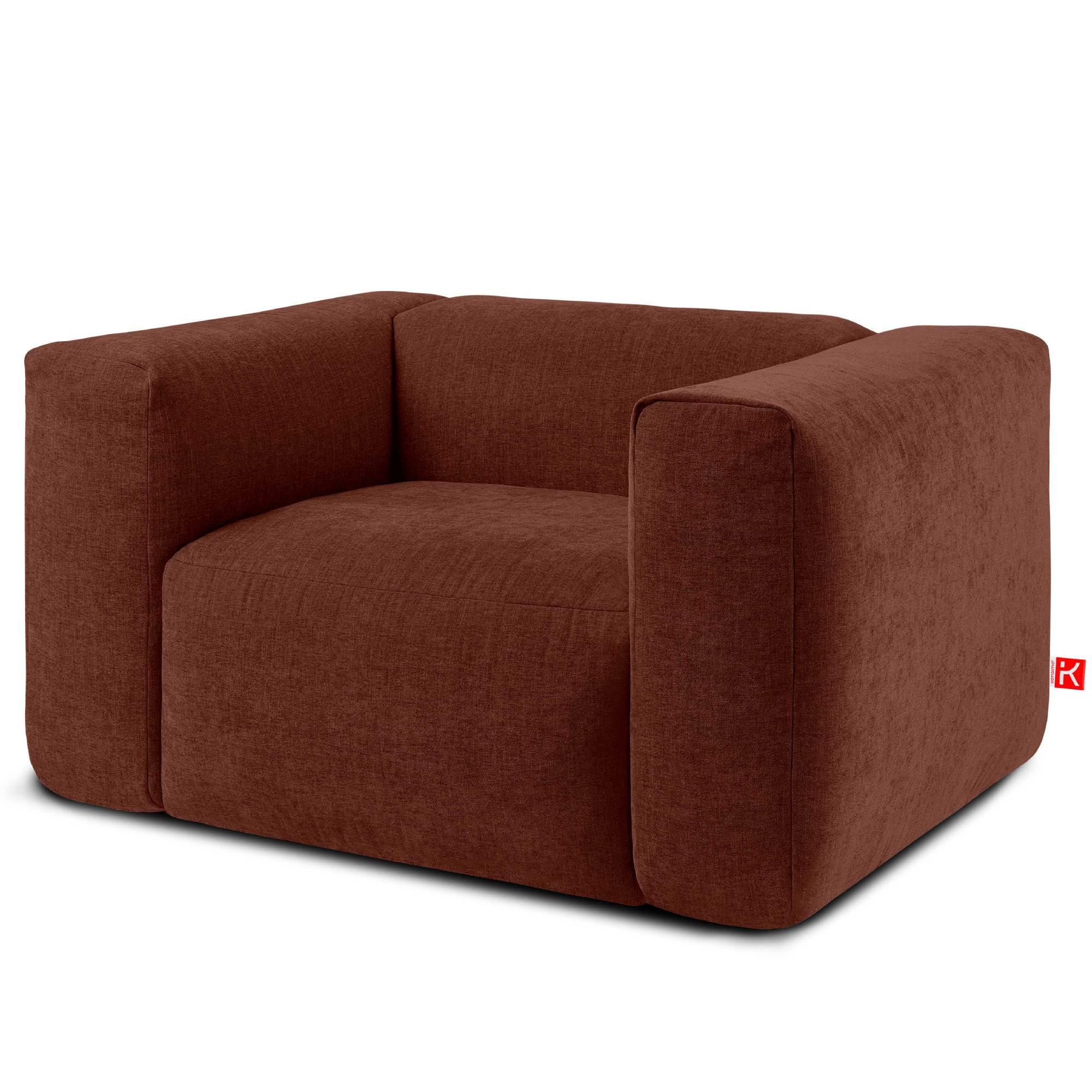 SESSEL BUFFO , Orange - Orange, Textil (130/73/96cm) - KONSIMO®