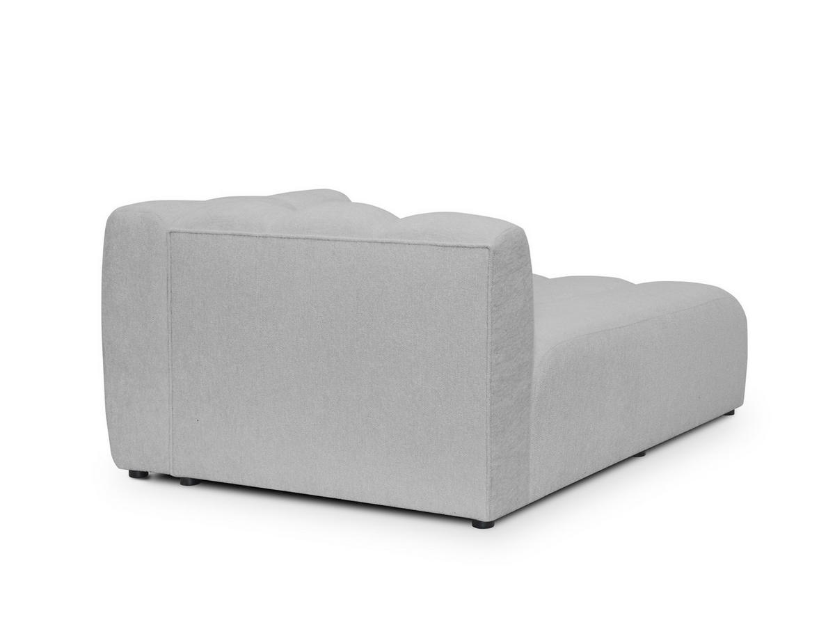 SOFAELEMENT Rechts Chenille Stoff Grau - Hellgrau/Schwarz, Holzwerkstoff/Kunststoff (179/70/113cm) - Makamii