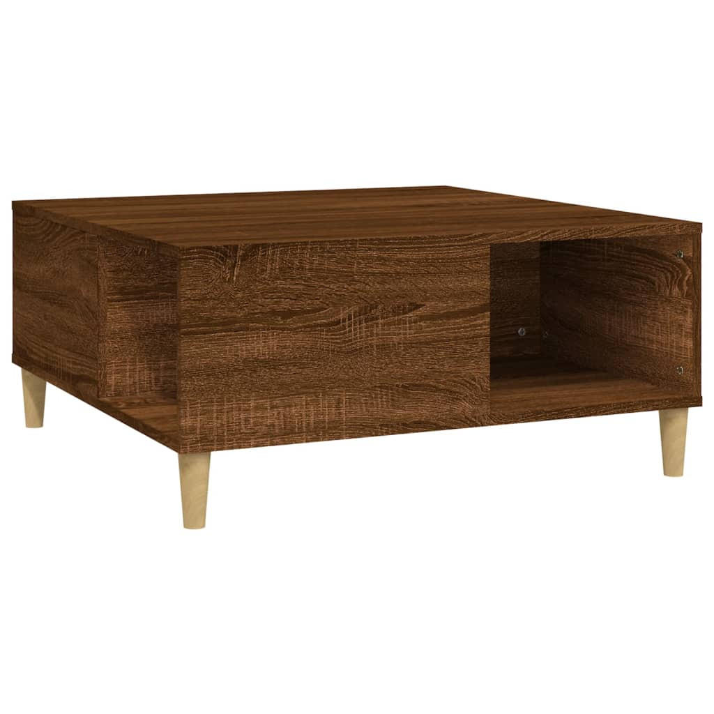 COUCHTISCH Braun Eichen-Optik 80x80x36,5 cm Holzwerkstoff - Braun, Holzwerkstoff (80/80/36.5cm) - furnicato