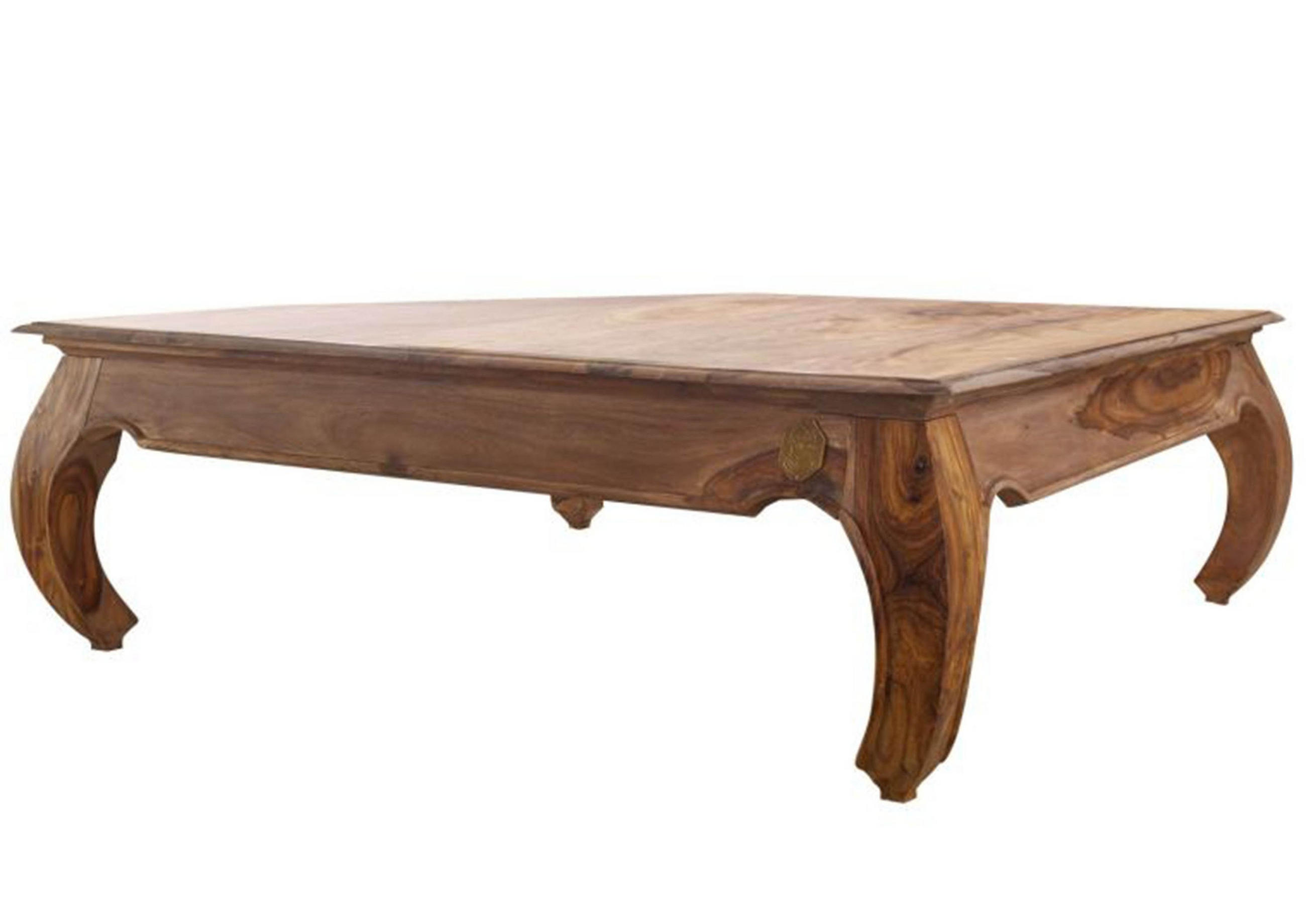 COUCHTISCH Sheesham 120x120x40 braun lackiert OPIUM #633 - Braun, Holz (120/120/41cm) - Massivmoebel24