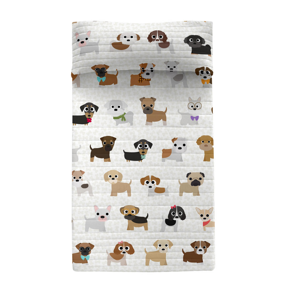 TAGESDECKE dogs 180x260 cm (bett 80/90/105) mehrfarbig - Multicolor, Textil (180/260cm) - Happy Friday