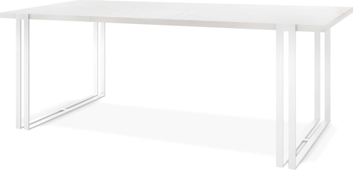 ESSTISCH Lilo rechteckig ausziehbar, Weiß 140-240/80/76 cm - Weiß, Holzwerkstoff/Metall (80/240/76cm) - WFL GROUP