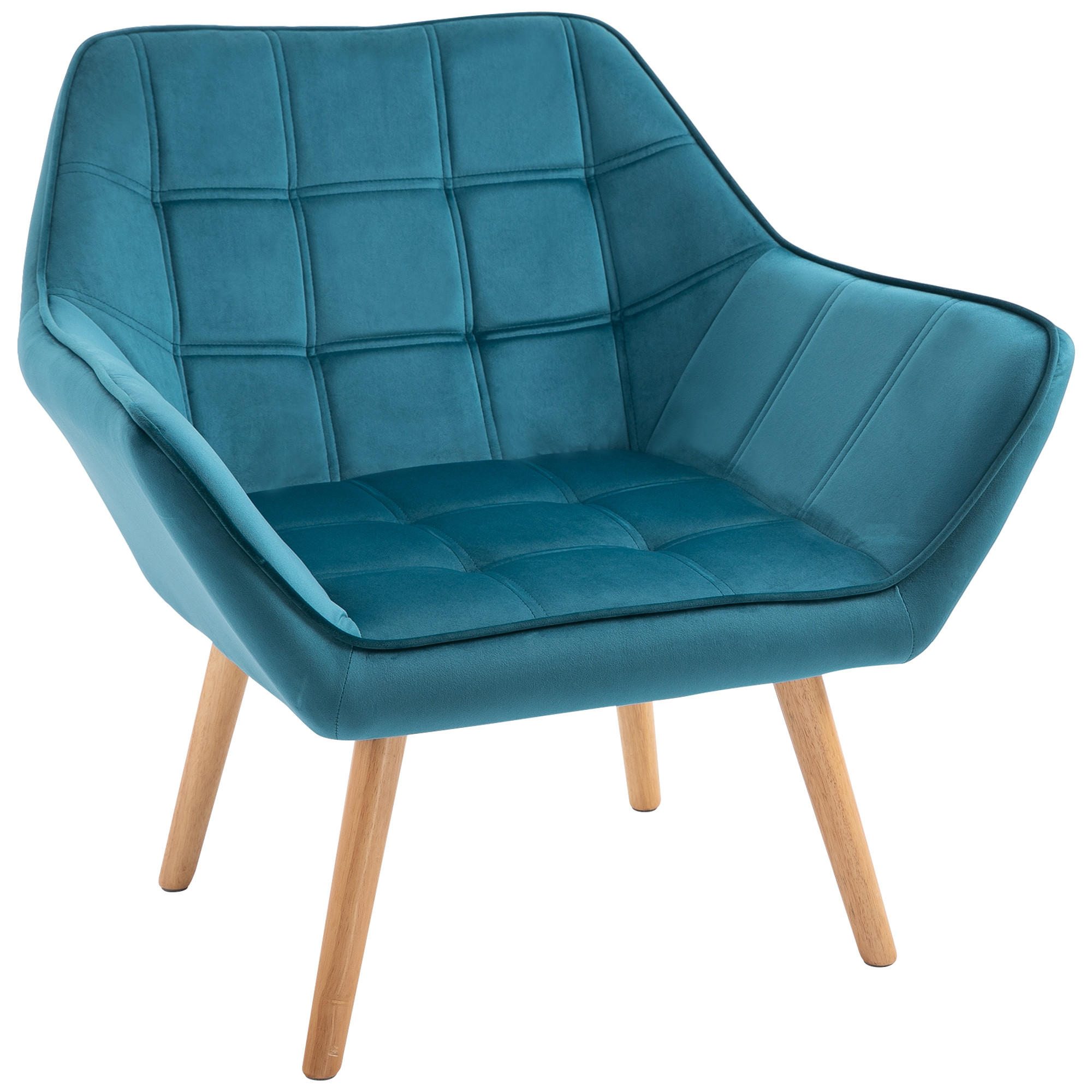 EINZELSESSEL, Relaxsessel, Sessel, Grün - Türkis, Kunststoff (62/72.5/64cm) - HOMCOM