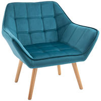 EINZELSESSEL, Relaxsessel, Sessel, Grün - Türkis, Kunststoff (62/72.5/64cm) - HOMCOM