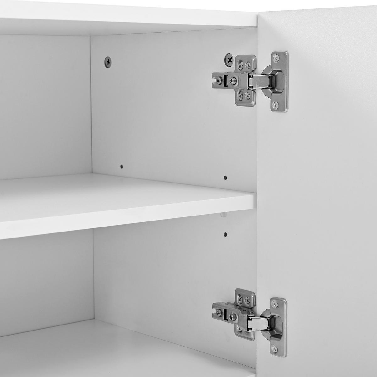 TV-SCHRANK mit Schubladen, goldenen Griffen und Beinen - Weiß, Holzwerkstoff (170/55/35.5cm) - FLIEKS
