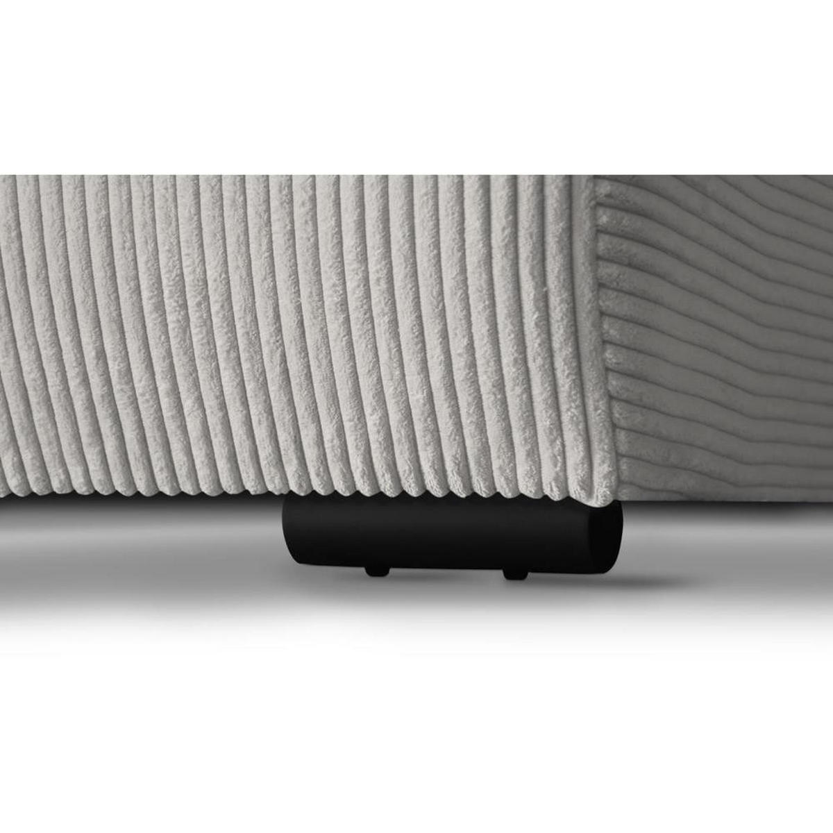 ECKSCHLAFSOFA Benny beige rechts - Beige/Schwarz, Kunststoff/Textil (271/185cm) - Beautysofa