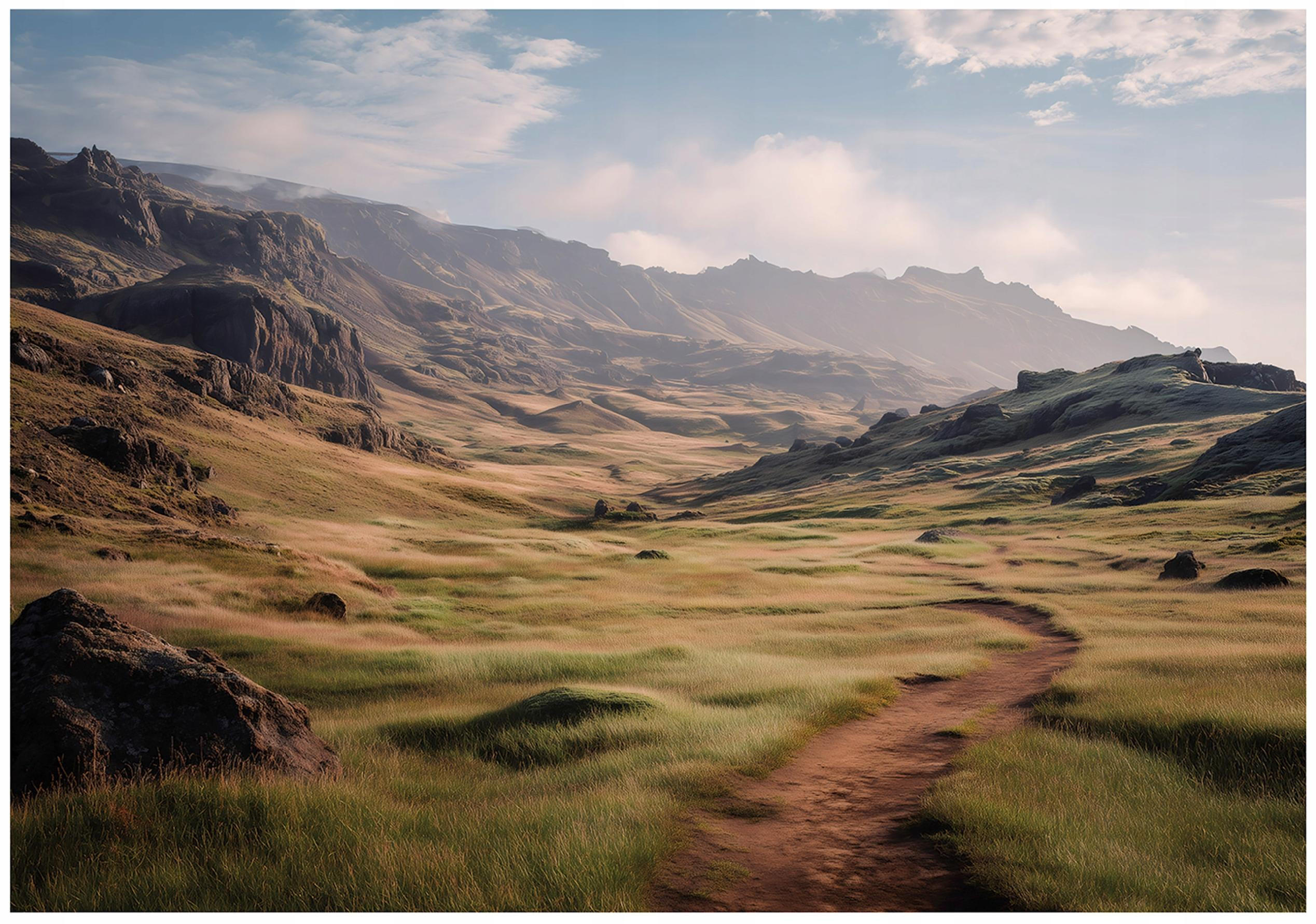 FOTOTAPETE Landschaft Natur Braun 150x105 cm - Multicolor, Papier (150/105cm) - Wallarena