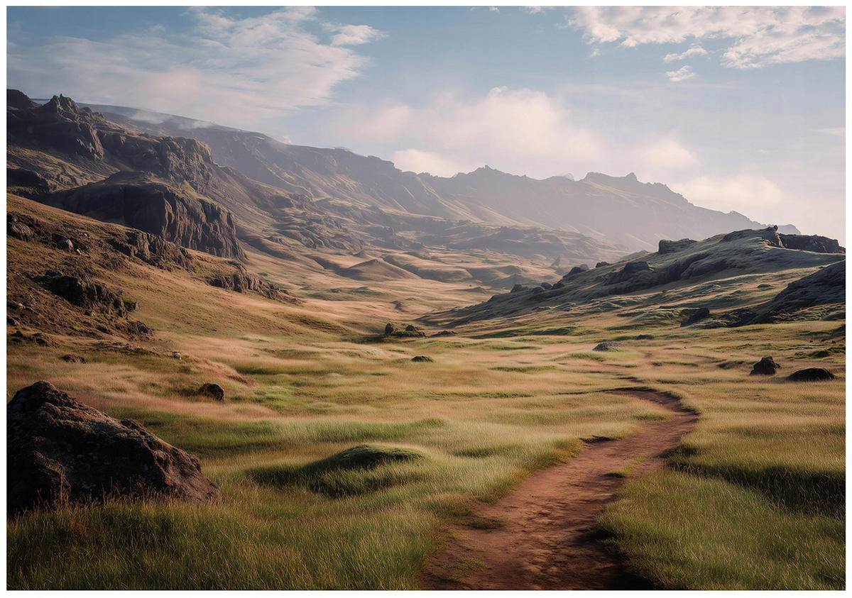 FOTOTAPETE Landschaft Natur Braun 150x105 cm - Multicolor, Papier (150/105cm) - Wallarena