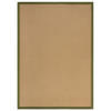 TEPPICH Jute mit Bordüre, Geometrisch-Design TRENT KIRA, Braun-Grün 120x170 cm - Naturfarben/Grün, Textil (120/170cm) - KADIMA DESIGN