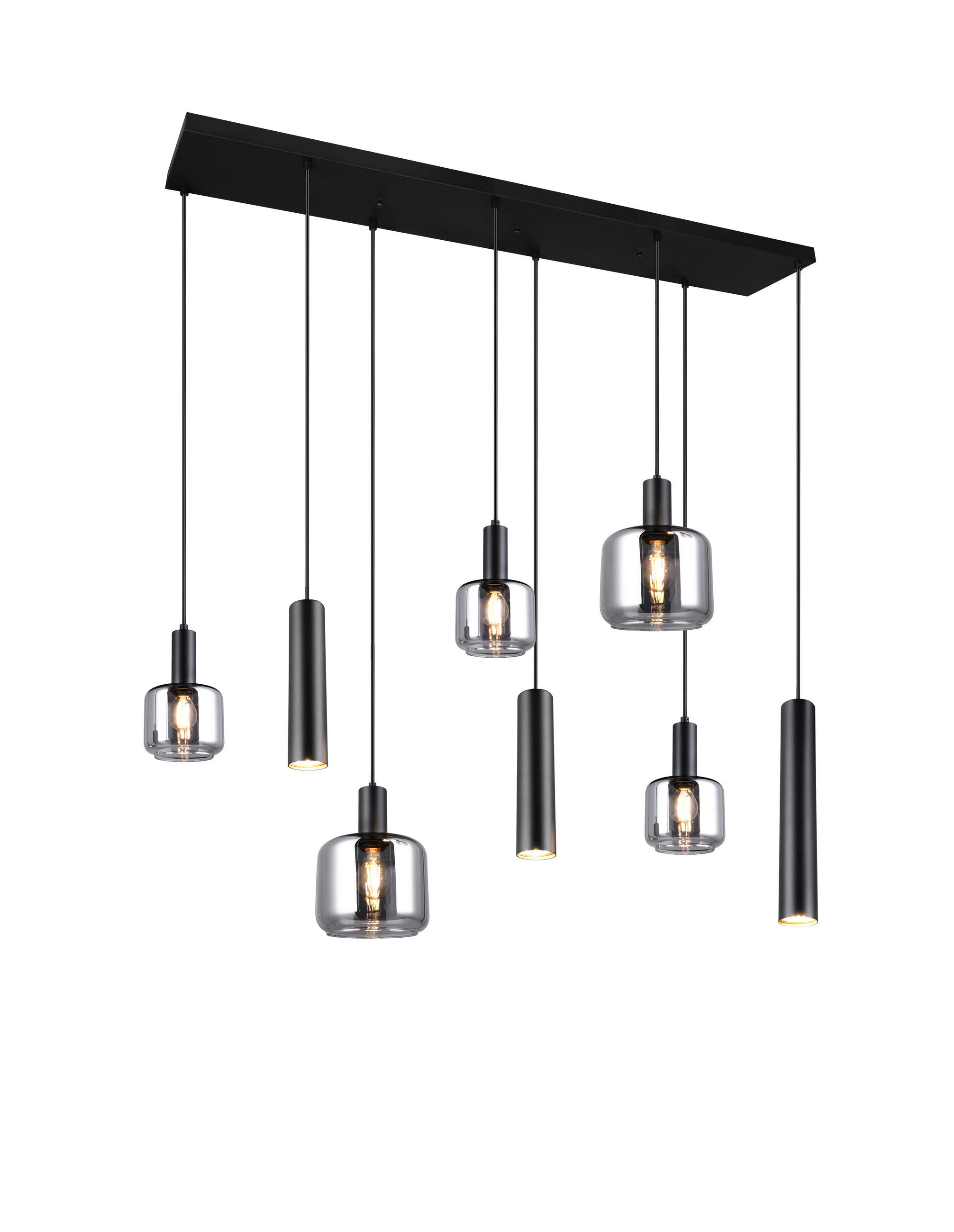 HÄNGELAMPE MATARO - Schwarz - 0/0/150 cm - Schwarz, Metall (118/118/150cm) - Trio Leuchten