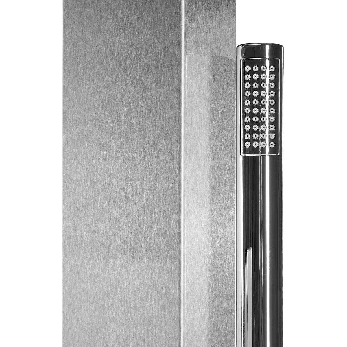GARTENDUSCHE Silber Olzai - Silberfarben, Metall (26/210/46cm) - Beliani