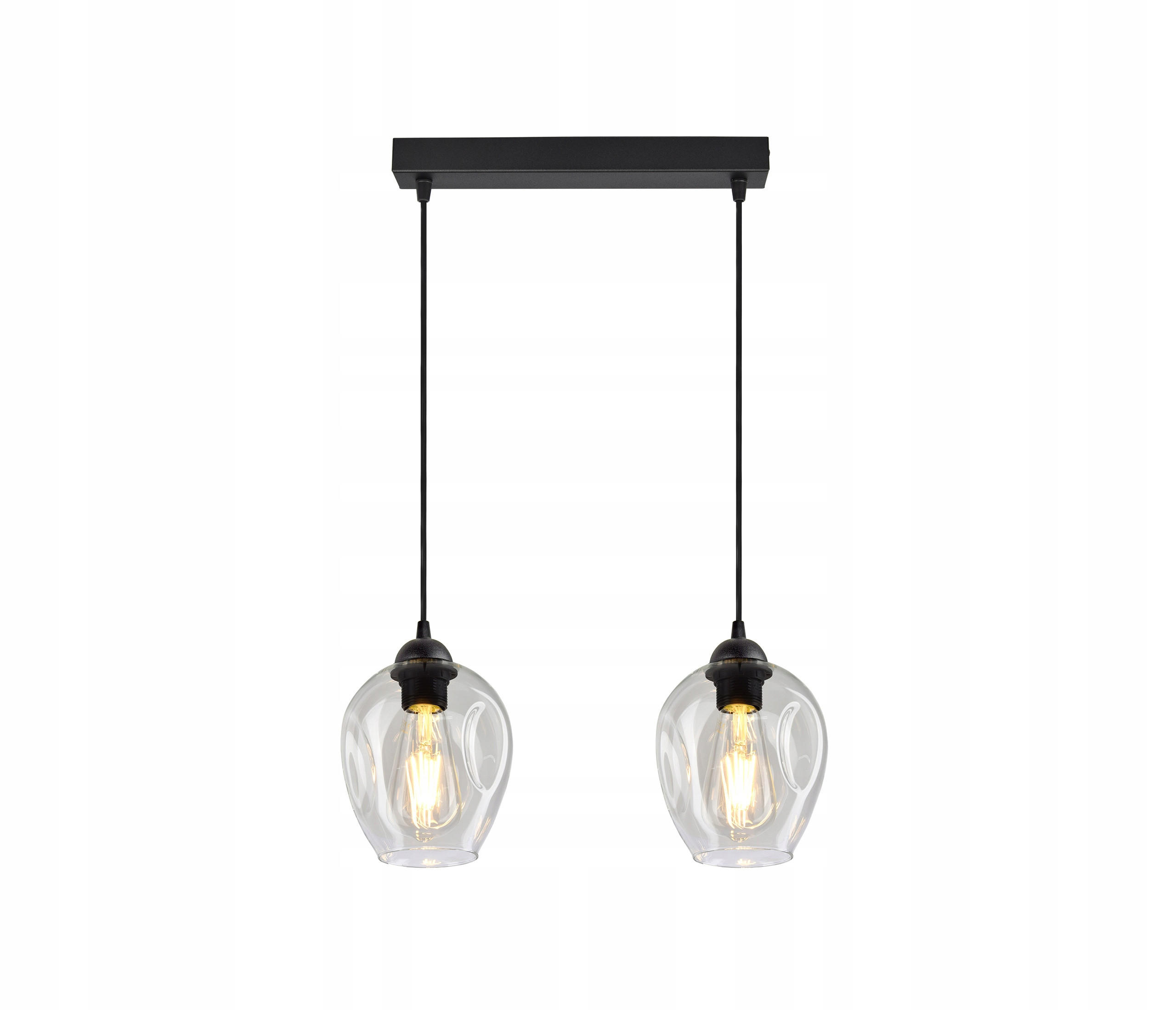kiki design Pendelleuchte Schwarz, Transparent 37x80x15 cm