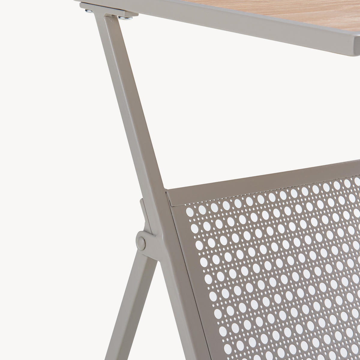 BEISTELLTISCH Jäller - Eichefarben/Beige, Holzwerkstoff/Metall (40/30/48cm) - [en.casa]