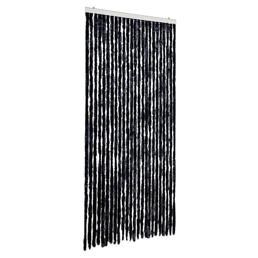 INSEKTENSCHUTZ-VORHANG Anthrazit 100/220 Cm Chenille - Anthrazit, Kunststoff (100/220/100cm) - vidaXL