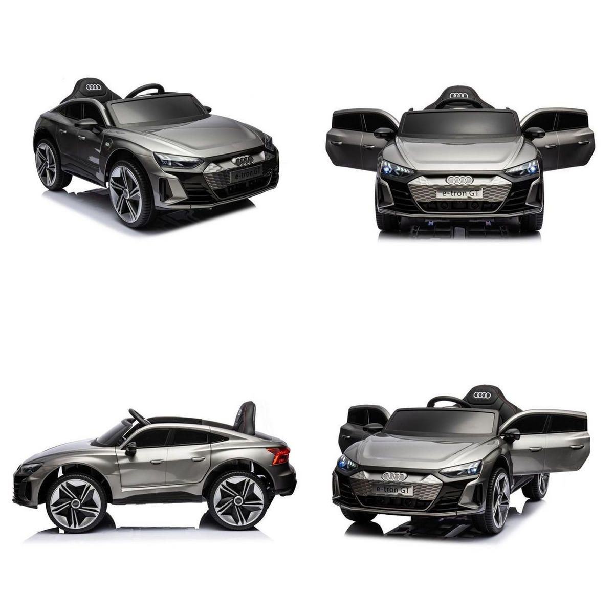 KINDER ELEKTROAUTO Audi E-Tron GT blau EVA-Reifen, Softstart, Stoßdämpfer, Fernbedienung, Musikfunktion - Blau, Kunststoff (115/56/40cm) - Es-Toys