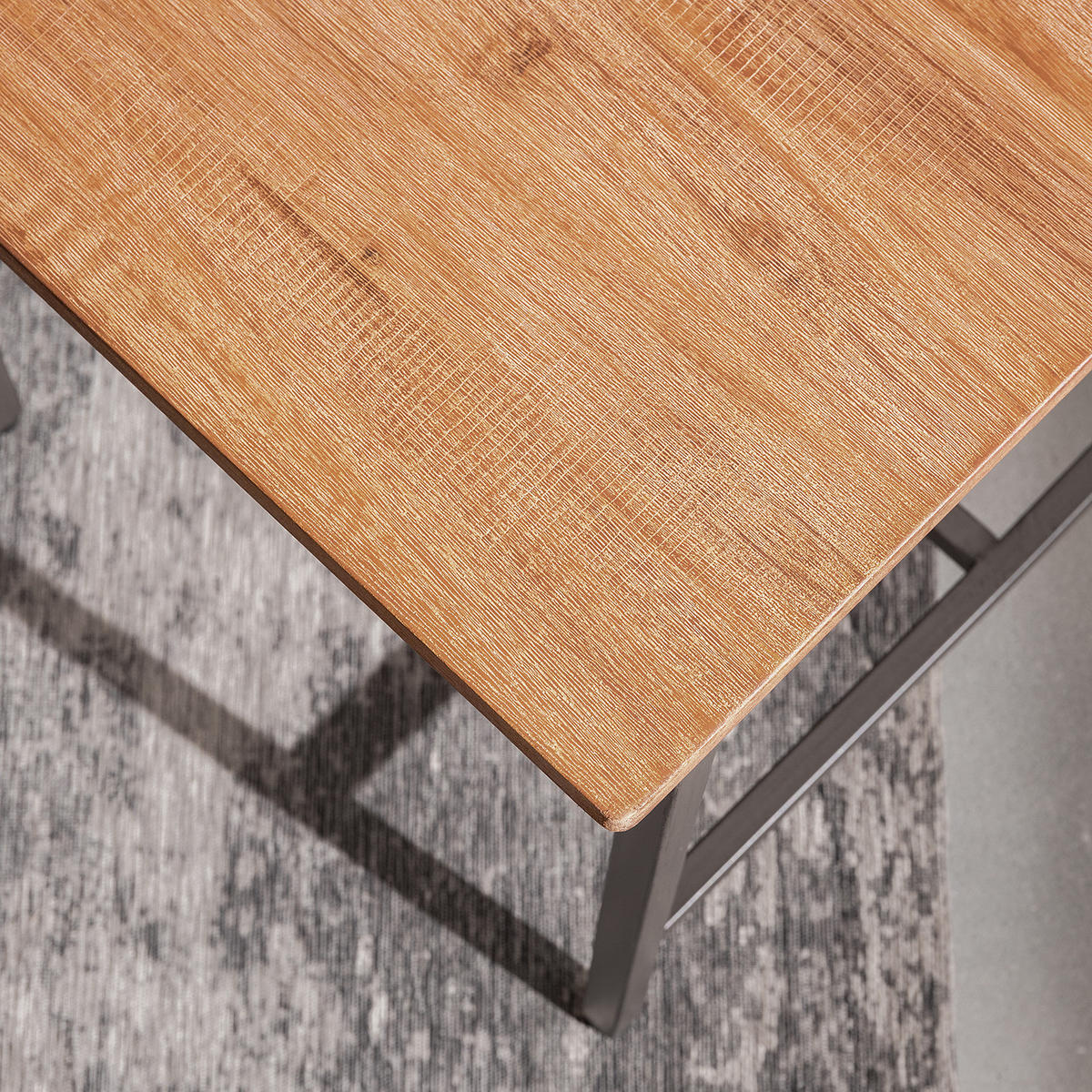 ESSZIMMERSTUHL - 2er-Set - Akazie massiv / Metall - Akazie - Schwarz - Braun, Holz/Metall (47/90/50cm) - home24