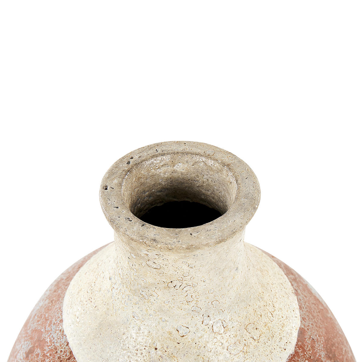 DEKOVASE Terrakotta braun Bursa - Braun, Stein (37cm) - Beliani