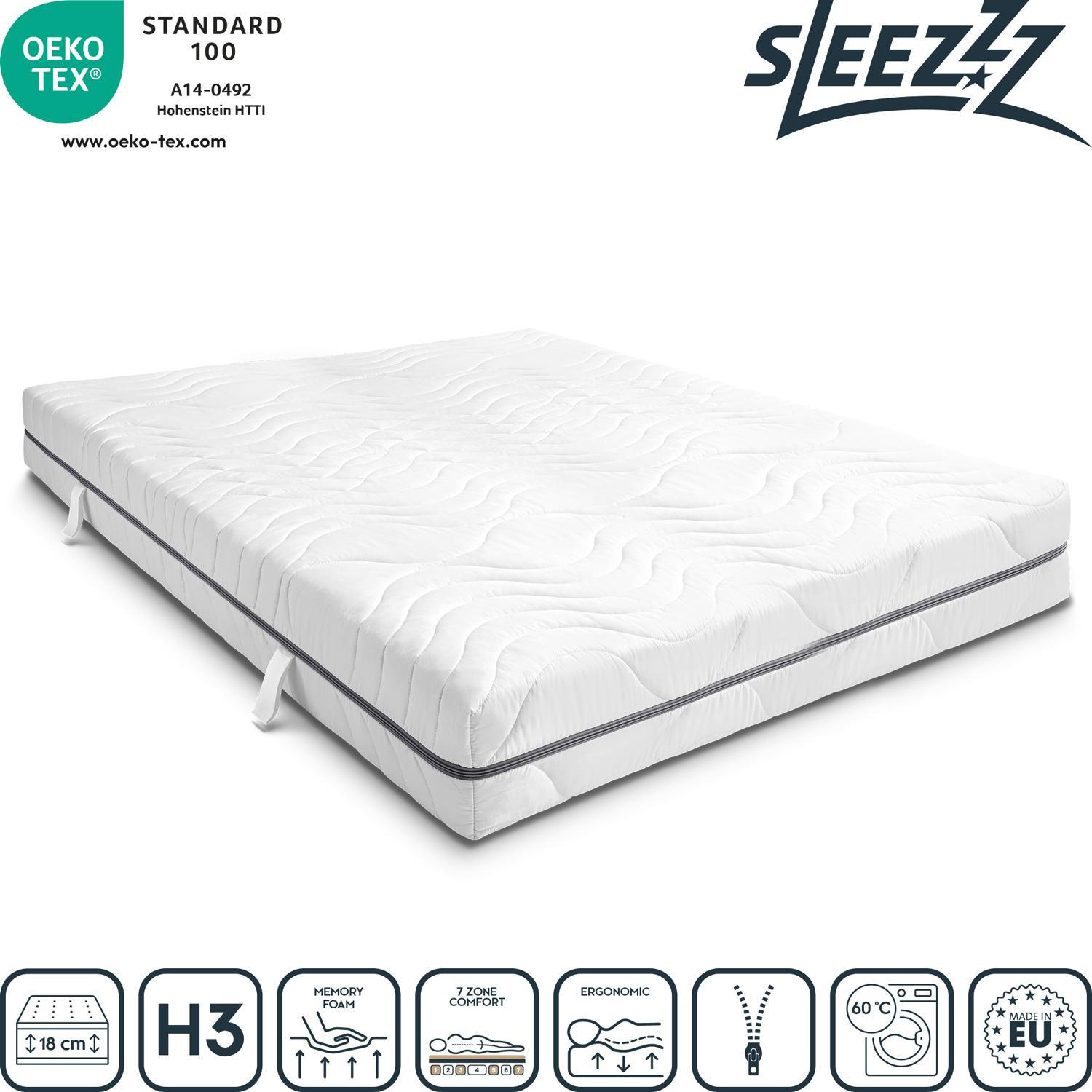 VISCOMATRATZE Smart 180x200 cm - Weiß, Textil (180/200cm) - Sleezzz