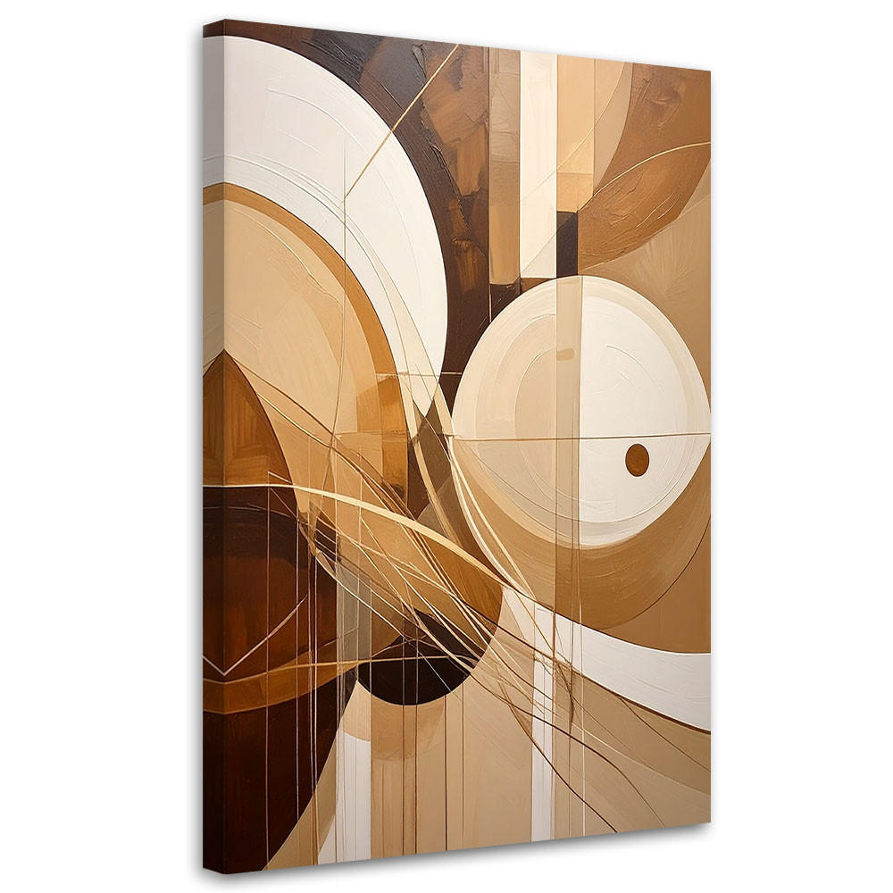 LEINWANDBILD 3D und geometrisch 80x120cm - Beige, Textil (80/120cm) - Feeby