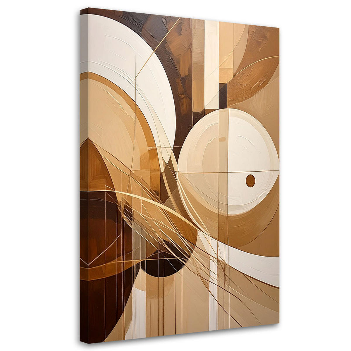 LEINWANDBILD 3D und geometrisch 80x120cm - Beige, Textil (80/120cm) - Feeby