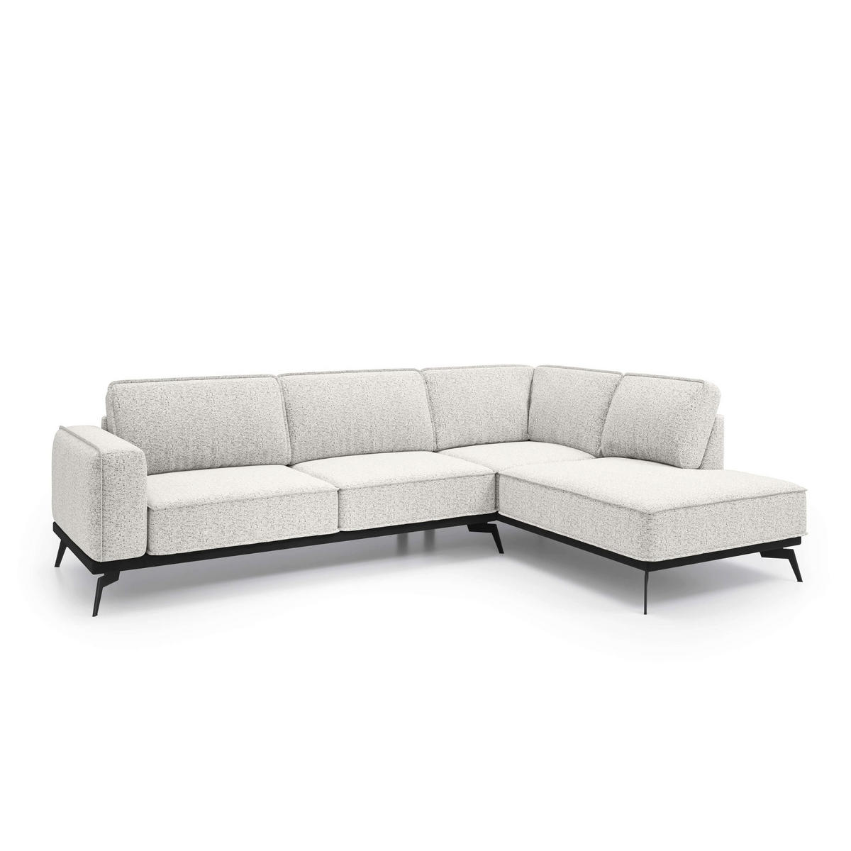 ECKSOFA Rosalia Weiß - Weiß, Textil (293/90/200cm) - Pillovely