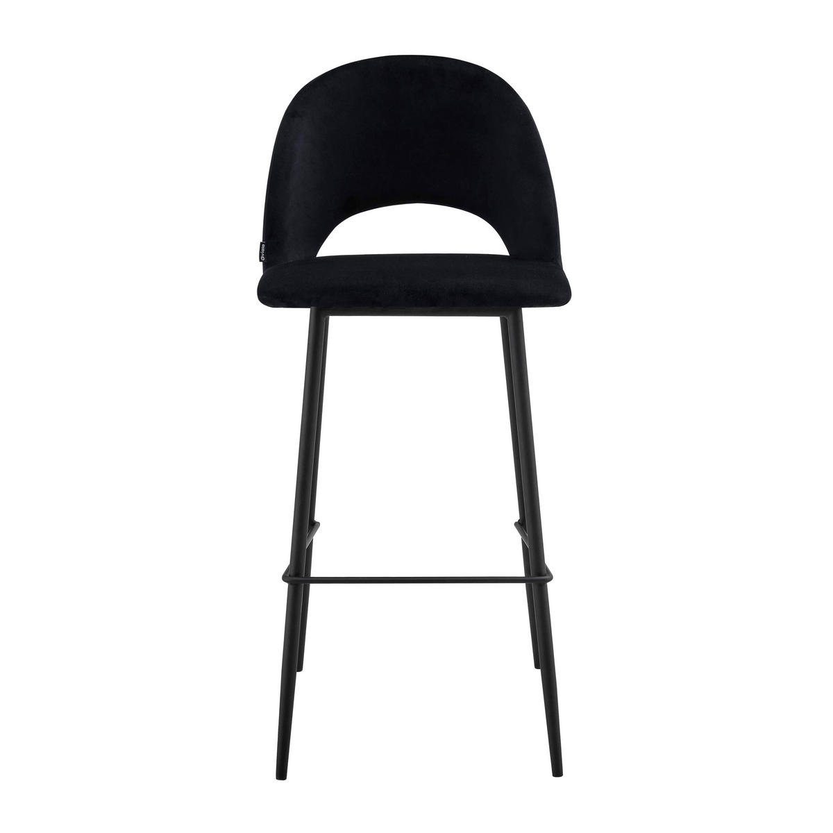 BARHOCKER 2-tlg., Schwarz - Schwarz, Metall (44/103/51cm) - Oviala