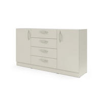 KOMMODE BRISSO BRK1 155,5/85/40 cm in Kaschmir mit Metallgriffen - Kaschmir, Holzwerkstoff/Metall (156/85/40cm) - Deine Möbel 24