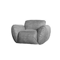 SESSEL DAVITO Grau Leder - Grau, Leder/Textil (128/88/108cm) - KAWOLA