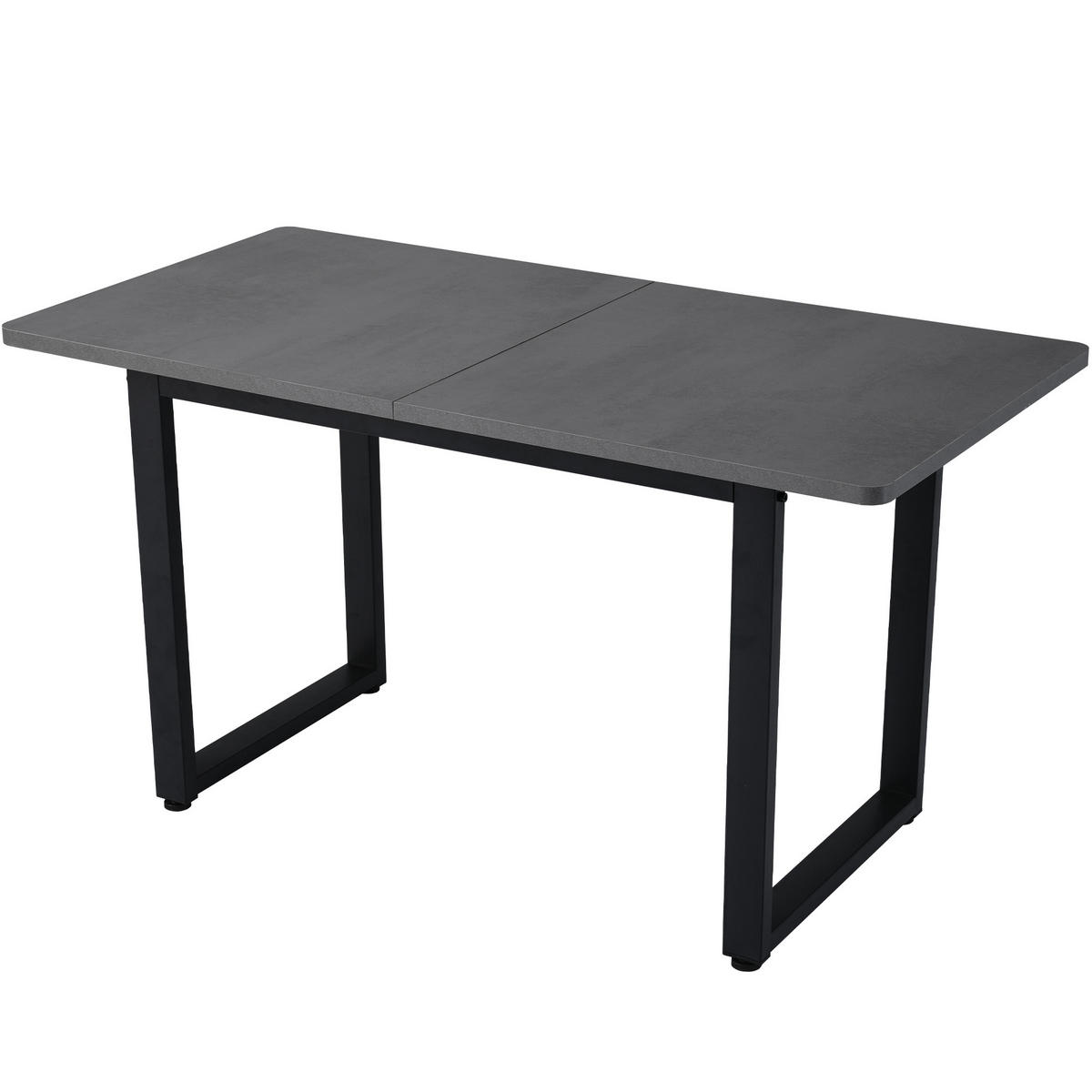 ESSTISCH Grau/Schwarz 96/77/75 cm - Schwarz, Holz (77/96/75cm) - PANGIVO