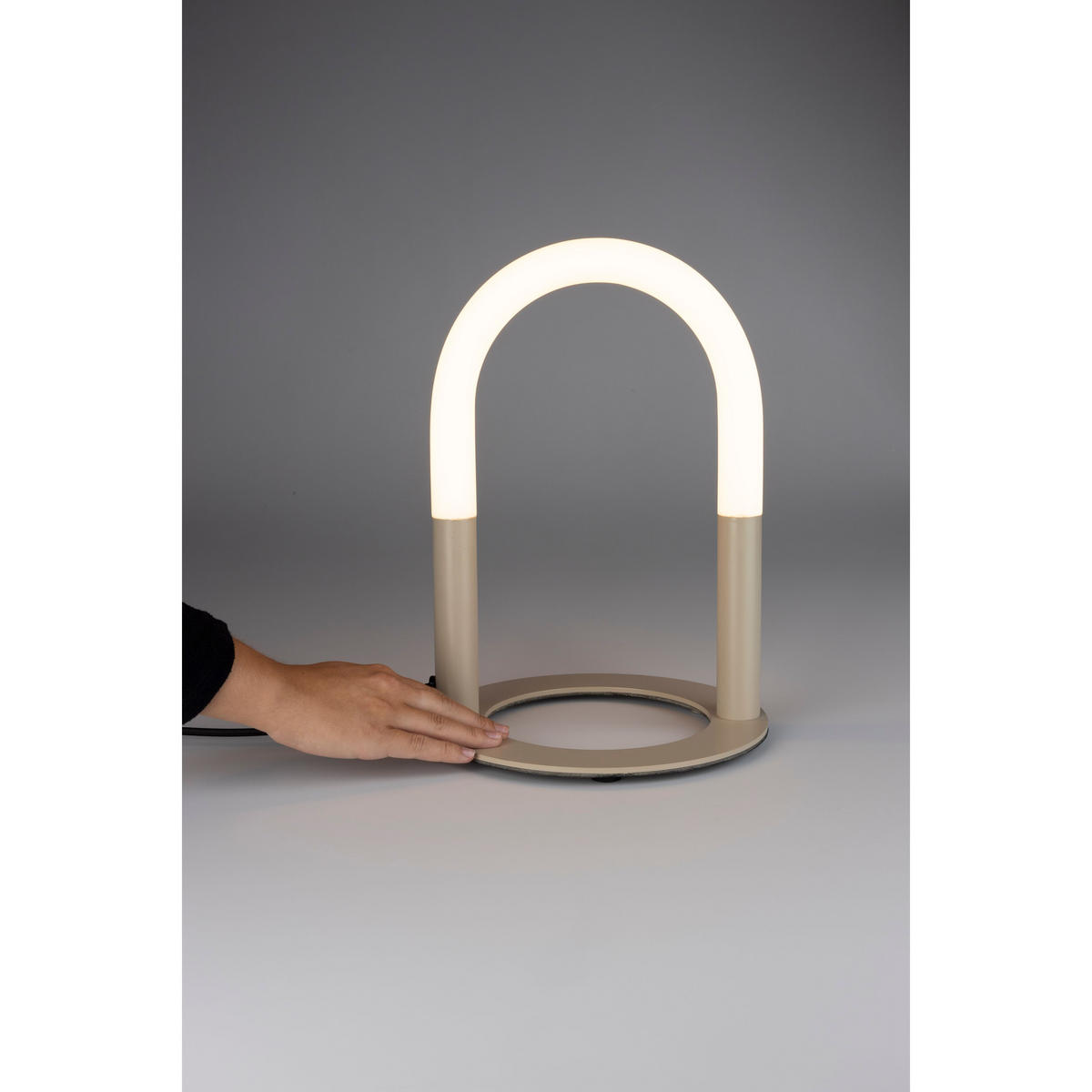 TISCHLAMPE Arch Beige - Beige, Metall (25/25/36cm) - Zuiver