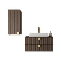 MOBILIER DE BAIE Gariano Bis IV - auriu/culoare lemn de nuc, material plastic/compozit lemnos (80/42/46cm) - MIRJAN24