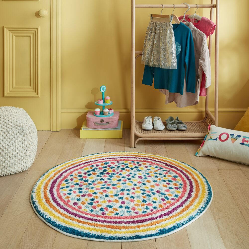 KINDERTEPPICH Shaggy-Design, pflegeleicht, bunt HOLME, 100x100 cm - Multicolor, Textil (100/100cm) - KADIMA DESIGN