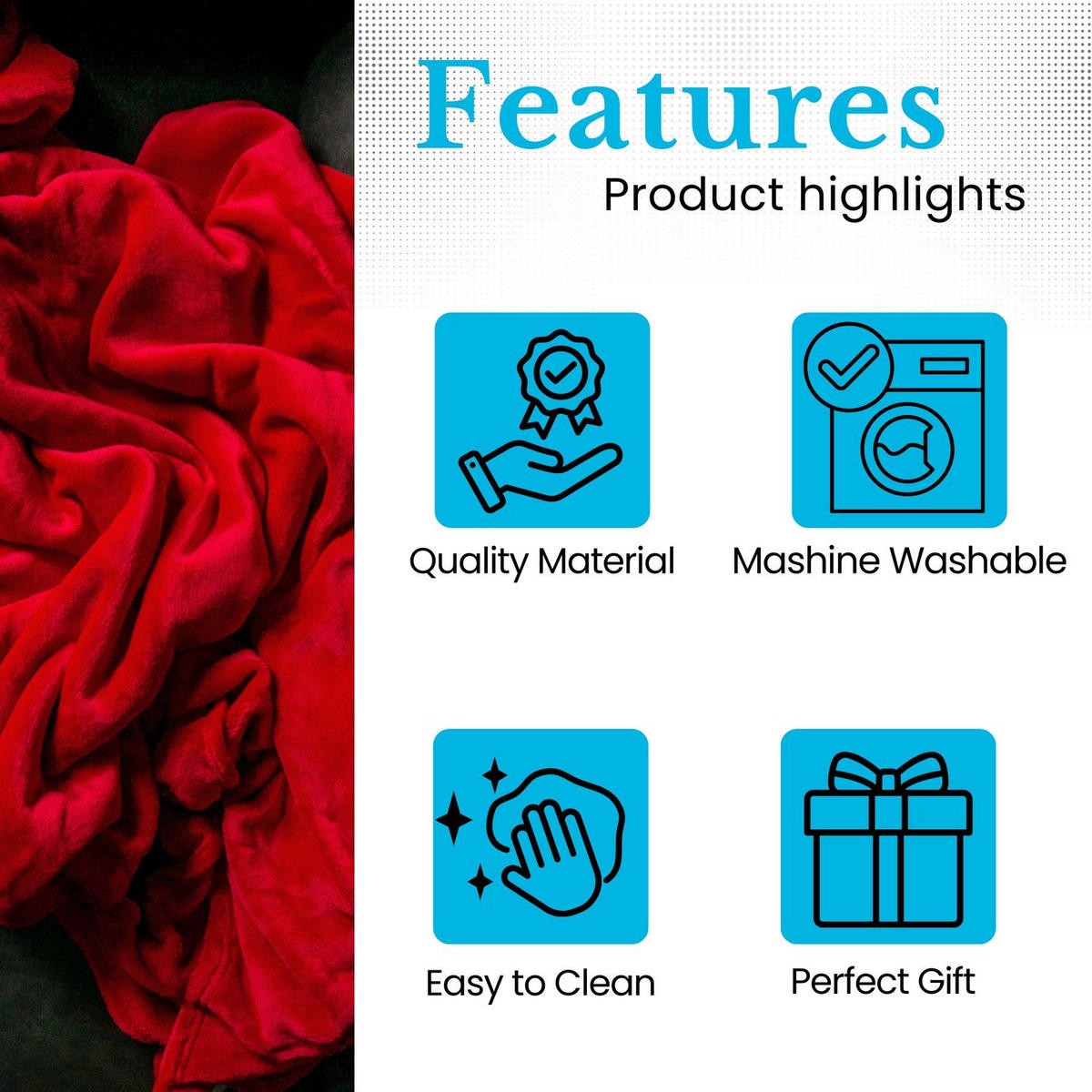 KUSCHELDECKE 200 / 150 cm (rot) - Rot, Kunststoff (150/200cm)